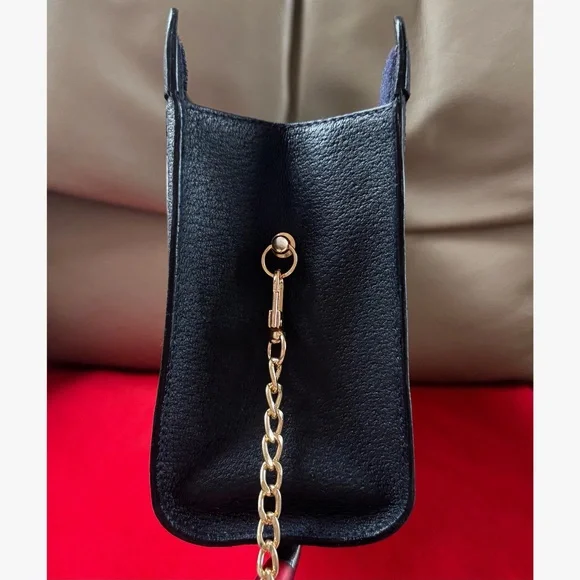 Authentic Vintage Gucci Web Monogram Canvas Black Leather Velcro Chain Clutch - Picture 5 of 11